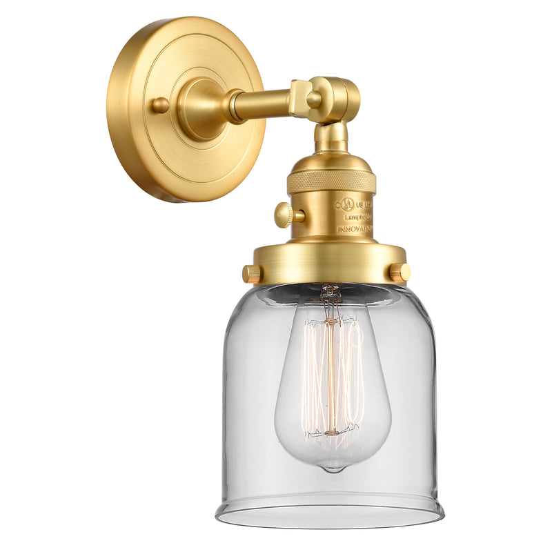 Innovations Lighting Bell 1 Light 5" Sconce With Switch 203SW-SG-G52