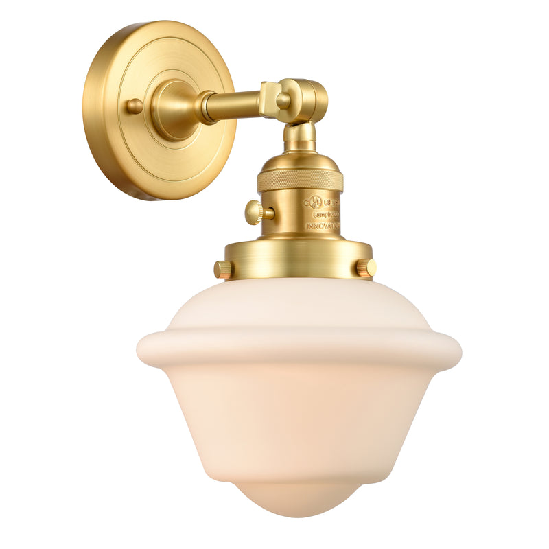 Innovations Lighting Oxford 1 Light 7.5" Sconce With Switch 203SW-SG-G531