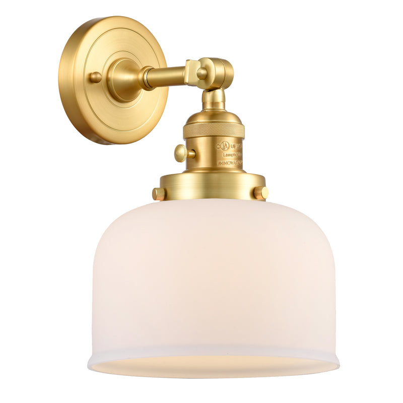 Innovations Lighting Bell 1 Light 8" Sconce With Switch 203SW-SG-G71