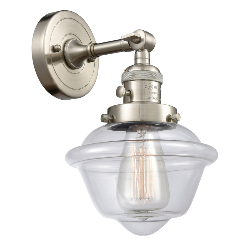 Innovations Lighting Oxford 1 Light 7.5" Sconce With Switch 203SW-SN-G532