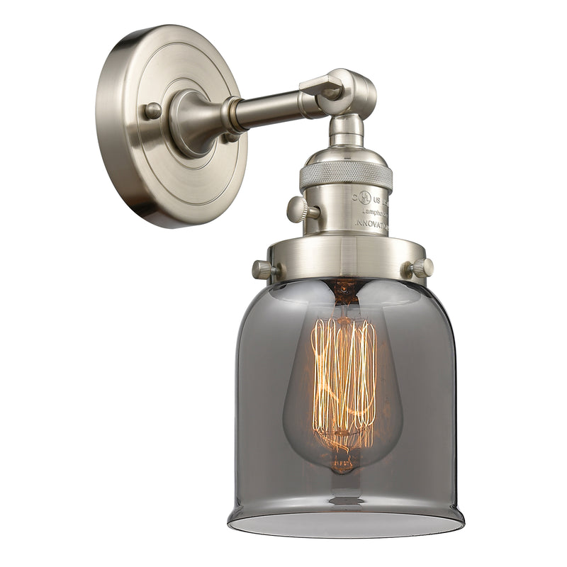 Innovations Lighting Bell 1 Light 5" Sconce With Switch 203SW-SN-G53
