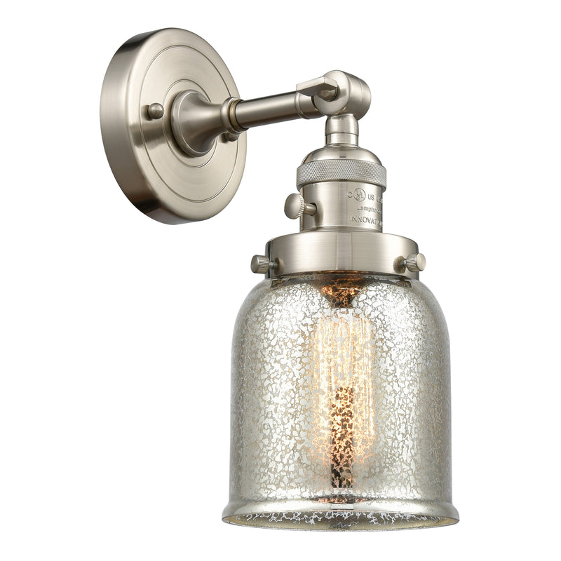Innovations Lighting Bell 1 Light 5" Sconce With Switch 203SW-SN-G58