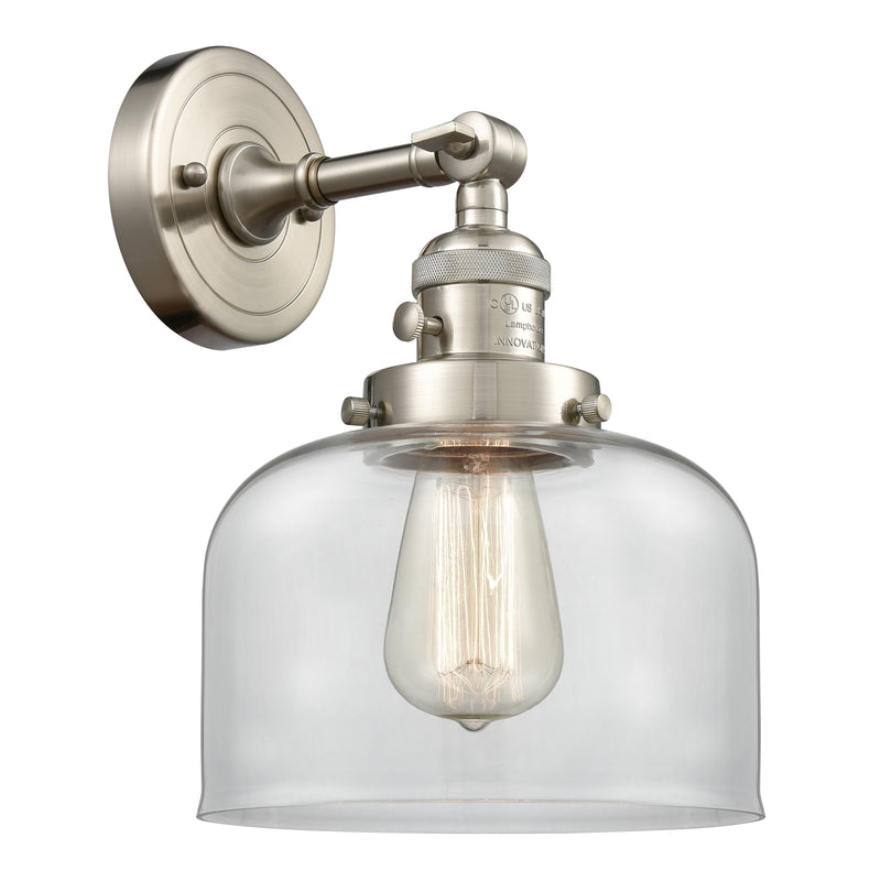 Innovations Lighting Bell 1 Light 8" Sconce With Switch 203SW-SN-G72