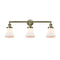 Bellmont Bath Vanity Light shown in the Antique Brass finish with a Matte White shade