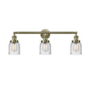 Bell Bath Vanity Light shown in the Antique Brass finish with a Seedy shade