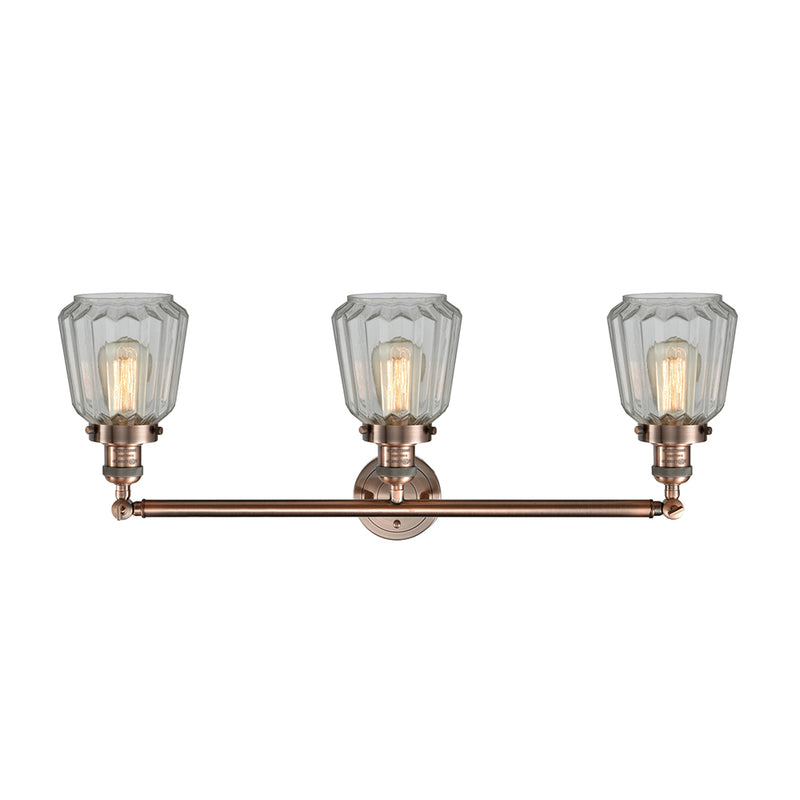 Innovations Lighting Chatham 3 Light Bath Vanity Light Part Of The Franklin Restoration Collection 205-AC-G142-LED