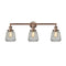 Chatham Bath Vanity Light shown in the Antique Copper finish with a Clear shade