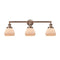 Fulton Bath Vanity Light shown in the Antique Copper finish with a Matte White shade