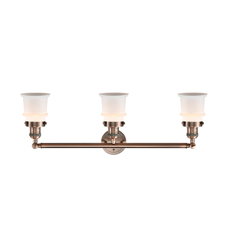Innovations Lighting Small Canton 3 Light Bath Vanity Light Part Of The Franklin Restoration Collection 205-AC-G181S-LED