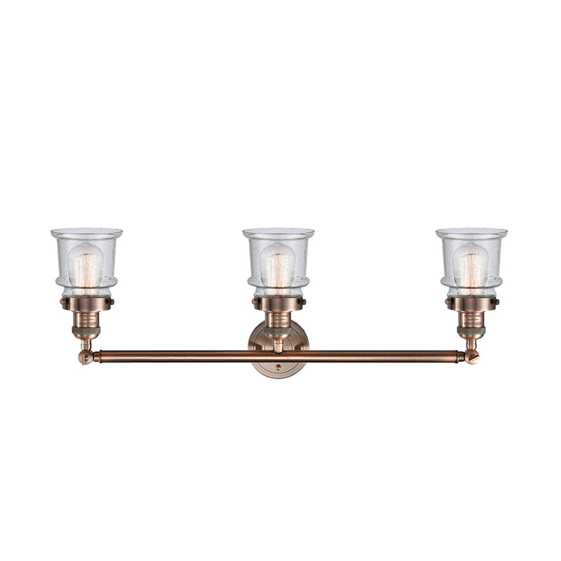 Innovations Lighting Small Canton 3 Light Bath Vanity Light Part Of The Franklin Restoration Collection 205-AC-G184S-LED
