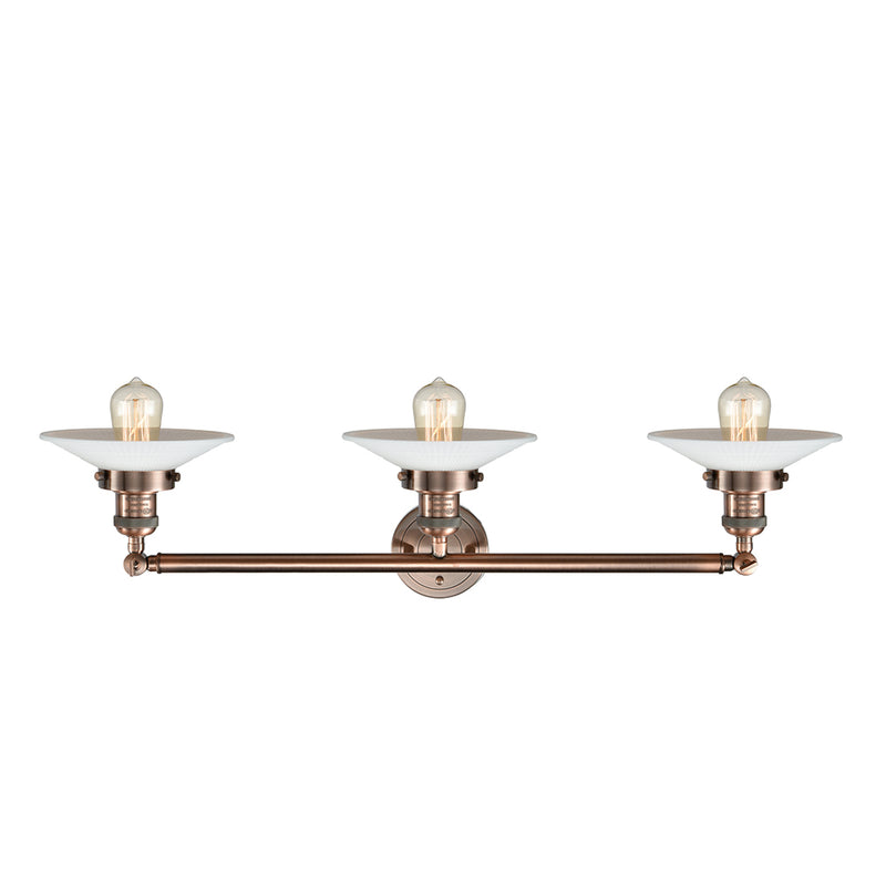 Innovations Lighting Halophane 3 Light Bath Vanity Light Part Of The Franklin Restoration Collection 205-AC-G1-LED
