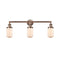 Dover Bath Vanity Light shown in the Antique Copper finish with a Matte White shade
