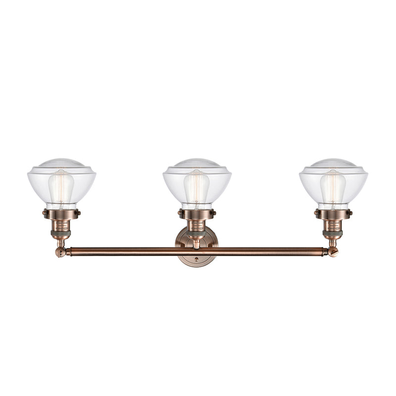 Innovations Lighting Olean 3 Light Bath Vanity Light Part Of The Franklin Restoration Collection 205-AC-G322-LED