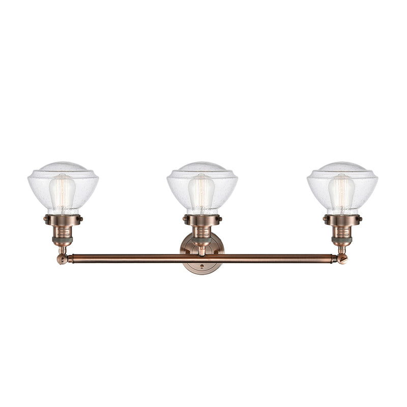 Innovations Lighting Olean 3 Light Bath Vanity Light Part Of The Franklin Restoration Collection 205-AC-G324-LED