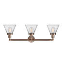 Innovations Lighting Large Cone 3 Light Bath Vanity Light Part Of The Franklin Restoration Collection 205-AC-G42-LED