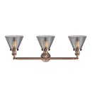 Innovations Lighting Large Cone 3 Light Bath Vanity Light Part Of The Franklin Restoration Collection 205-AC-G43-LED