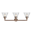 Innovations Lighting Large Cone 3 Light Bath Vanity Light Part Of The Franklin Restoration Collection 205-AC-G44-LED