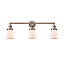 Bell Bath Vanity Light shown in the Antique Copper finish with a Matte White shade