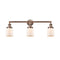 Bell Bath Vanity Light shown in the Antique Copper finish with a Matte White shade