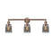 Bell Bath Vanity Light shown in the Antique Copper finish with a Plated Smoke shade