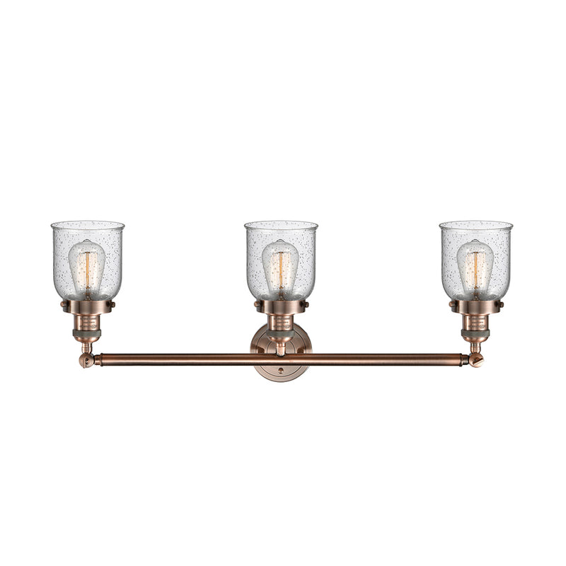 Innovations Lighting Small Bell 3 Light Bath Vanity Light Part Of The Franklin Restoration Collection 205-AC-G54-LED