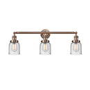 Bell Bath Vanity Light shown in the Antique Copper finish with a Seedy shade