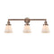 Cone Bath Vanity Light shown in the Antique Copper finish with a Matte White shade