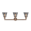 Innovations Lighting Small Cone 3 Light Bath Vanity Light Part Of The Franklin Restoration Collection 205-AC-G63-LED