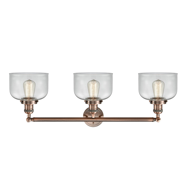 Innovations Lighting Large Bell 3 Light Bath Vanity Light Part Of The Franklin Restoration Collection 205-AC-G72