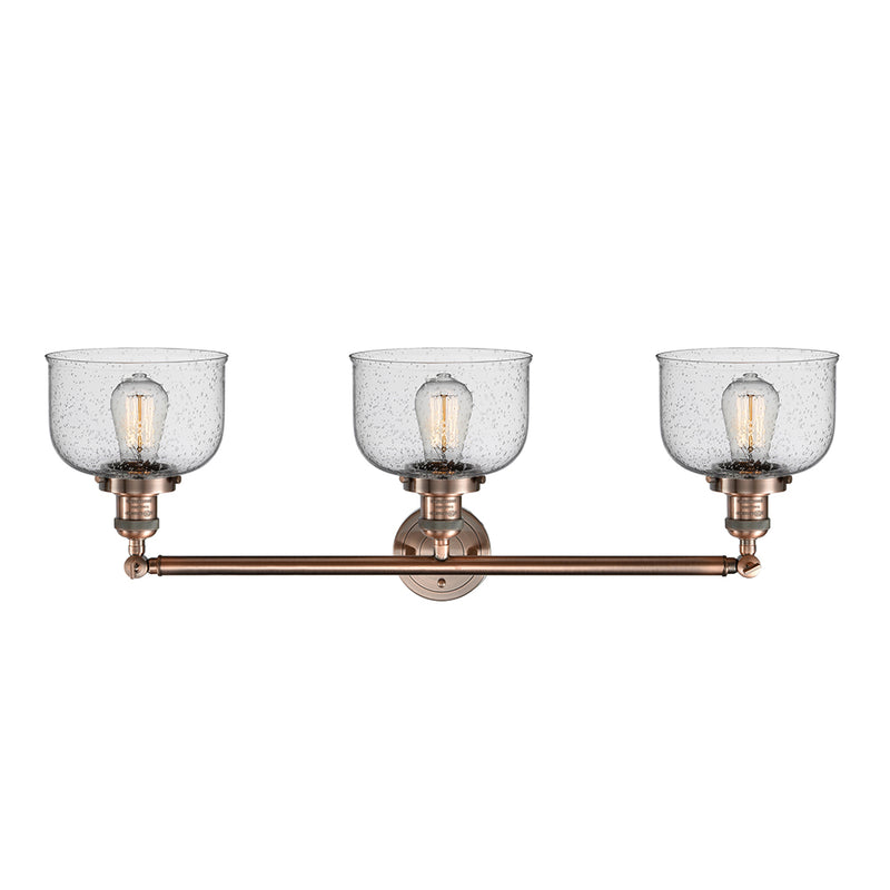 Innovations Lighting Large Bell 3 Light Bath Vanity Light Part Of The Franklin Restoration Collection 205-AC-G74