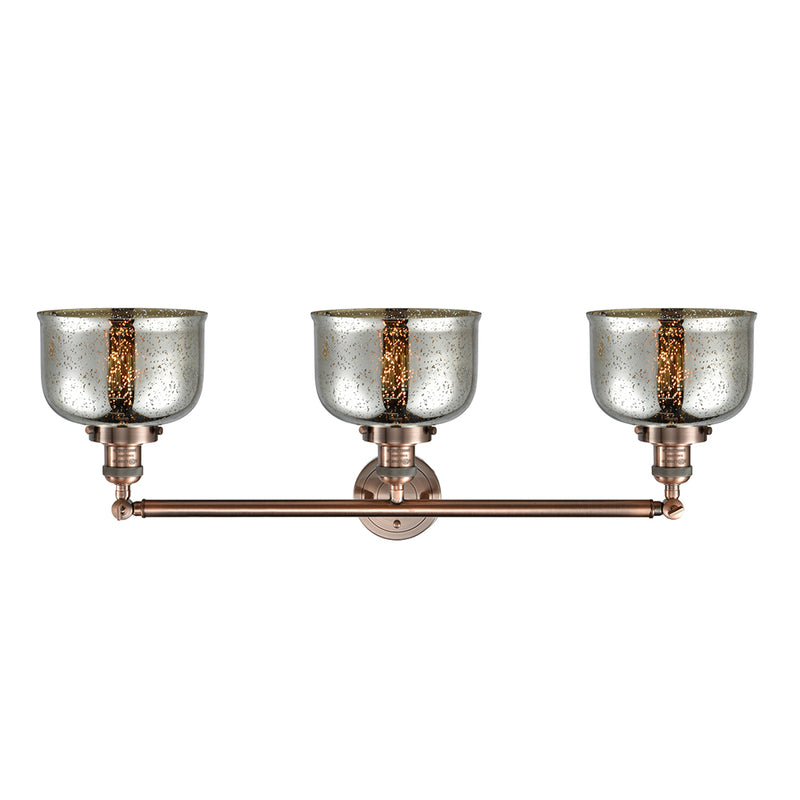 Innovations Lighting Large Bell 3 Light Bath Vanity Light Part Of The Franklin Restoration Collection 205-AC-G78