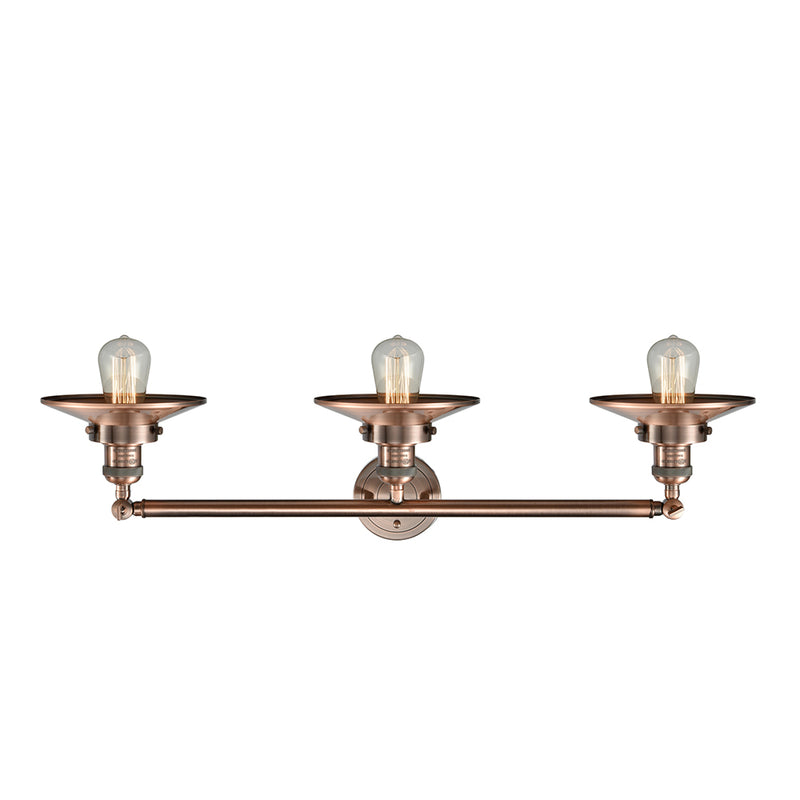 Innovations Lighting Railroad 3 Light Bath Vanity Light Part Of The Franklin Restoration Collection 205-AC-M3-LED