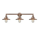 Railroad Bath Vanity Light shown in the Antique Copper finish with a Antique Copper shade