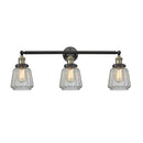 Chatham Bath Vanity Light shown in the Black Antique Brass finish with a Clear shade