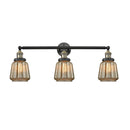 Chatham Bath Vanity Light shown in the Black Antique Brass finish with a Mercury shade
