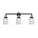 Canton Bath Vanity Light shown in the Black Antique Brass finish with a Clear shade