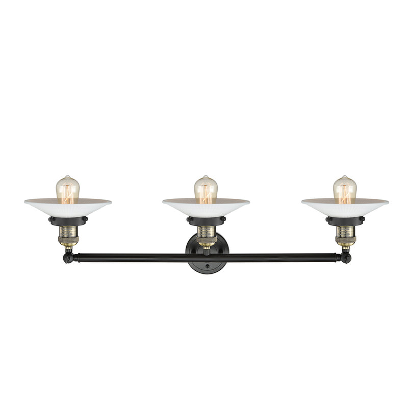 Innovations Lighting Halophane 3 Light Bath Vanity Light Part Of The Franklin Restoration Collection 205-BAB-G1