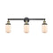 Dover Bath Vanity Light shown in the Black Antique Brass finish with a Matte White shade