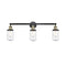 Dover Bath Vanity Light shown in the Black Antique Brass finish with a Seedy shade