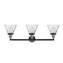 Innovations Lighting Large Cone 3 Light Bath Vanity Light Part Of The Franklin Restoration Collection 205-BAB-G42-LED