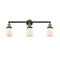 Bell Bath Vanity Light shown in the Black Antique Brass finish with a Matte White shade