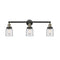Bell Bath Vanity Light shown in the Black Antique Brass finish with a Clear shade