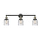 Bell Bath Vanity Light shown in the Black Antique Brass finish with a Seedy shade