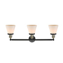 Innovations Lighting Small Cone 3 Light Bath Vanity Light Part Of The Franklin Restoration Collection 205-BAB-G61