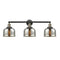 Bell Bath Vanity Light shown in the Black Antique Brass finish with a Silver Plated Mercury shade
