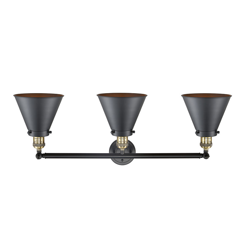 Innovations Lighting Appalachian 3 Light Bath Vanity Light Part Of The Franklin Restoration Collection 205-BAB-M13-BK
