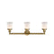 Innovations Lighting Small Canton 3 Light Bath Vanity Light Part Of The Franklin Restoration Collection 205-BB-G181S-LED