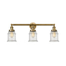 Canton Bath Vanity Light shown in the Brushed Brass finish with a Seedy shade