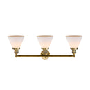 Innovations Lighting Large Cone 3 Light Bath Vanity Light Part Of The Franklin Restoration Collection 205-BB-G41-LED