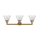 Innovations Lighting Large Cone 3 Light Bath Vanity Light Part Of The Franklin Restoration Collection 205-BB-G42